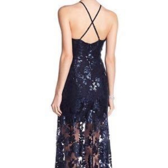 Dress The Population Navy Long Dress - Picture 2 of 5